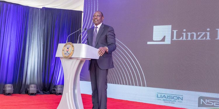 President William Ruto Speaking During The Listing Of The Linzi 003 Infrastructure Asset-Backed Securit