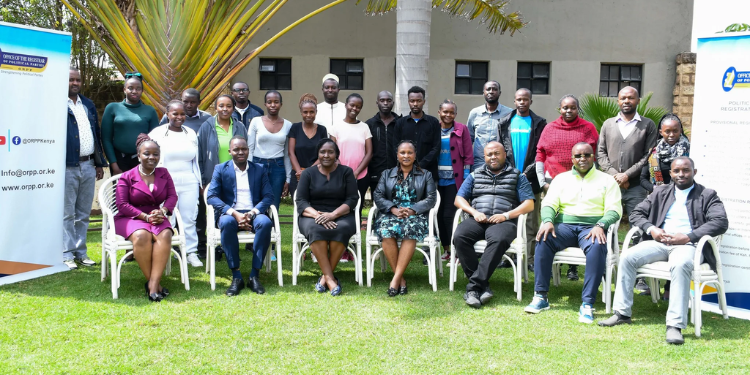Former Registrar Of Political Parties Ann Nderitu With Staff At The Orpp. Photo/Orpp X.