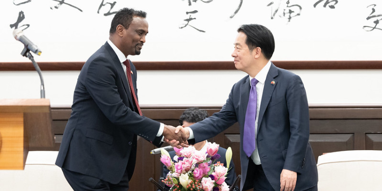 President Lai Ching-Te Meets With Somaliland Foreign Minister Abdirahman Dahir Adam.
