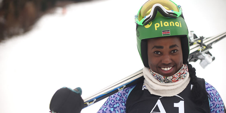 Kenyan Winter Sport Athlete Sabrina Wanjiku Simader Photo/Olympics