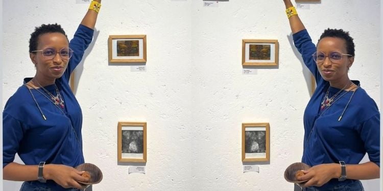 Wambui Wamae Kamiru Collymore At A Past Exhibition. 