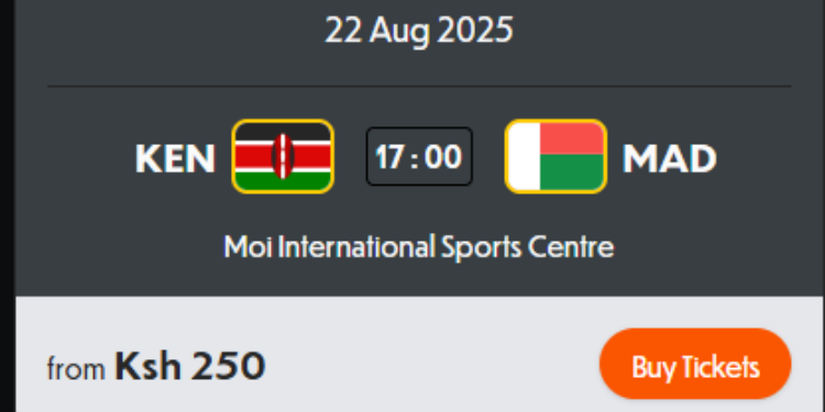 Chan Regular Tickets Prices Increased To Ksh250. Photo/Caf.