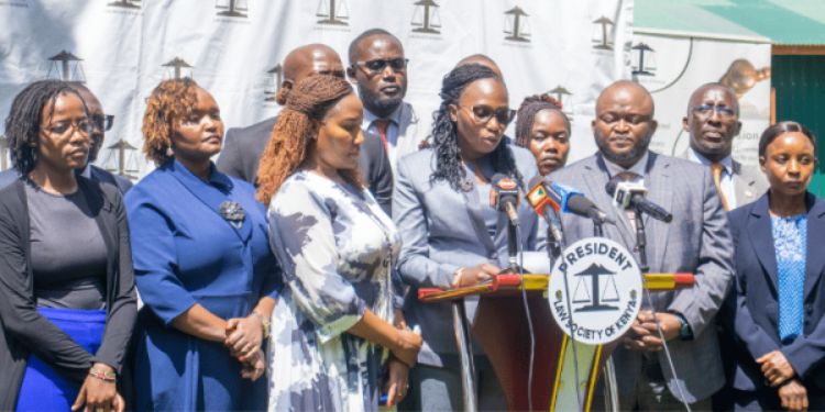 Former Lsk President Faith Odhiambo During A Press Conference On January 23, 2025. Photo/Lsk