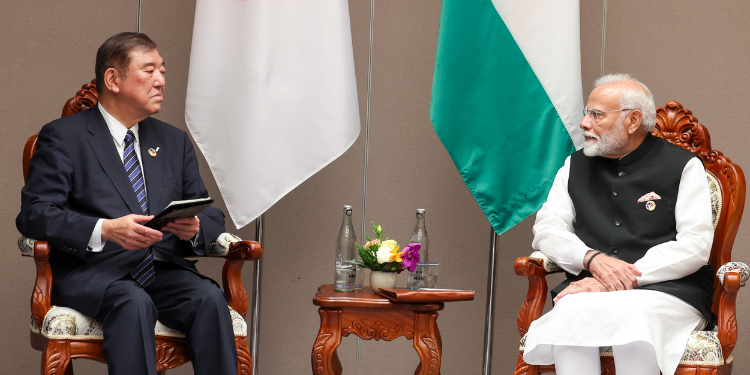 Prime Minister Of India Narendra Modi And Japanese Prime Minister Shigeru Ishiba During A Past Meeting. Photo/Modi X.