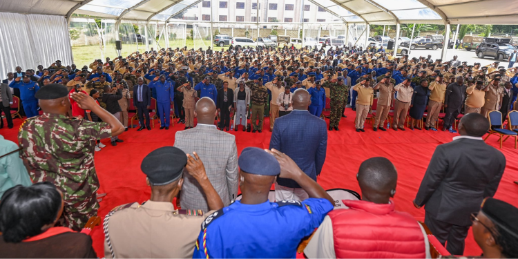 Interiro Cabinet Secretary Kipchumba Murkomen During The 25Th Jukwaa La Usalama Town Hall Meeting At The Kericho County Commissioner’s Residence Grounds. Photo/Ministry Of Interior.