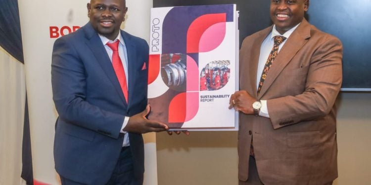 How Proto Energy Converted 7,000 Tonnes Of Carbon Dioxide To Clean Energy Epra Director-General Daniel Kiptoo (Left) With Proto Energy Ceo Joel Kamau (Right) During The Launch Of The Company’s 2025 Sustainability Report In Nairobi.