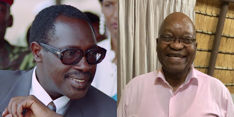 Presidents Who Were Jailed After Leaving Power Africa, Former Presidents Jacob Zuma Of South Africa And Pasteur Bizimungu Of Rwand. Photo/Zuma X/Igihe.