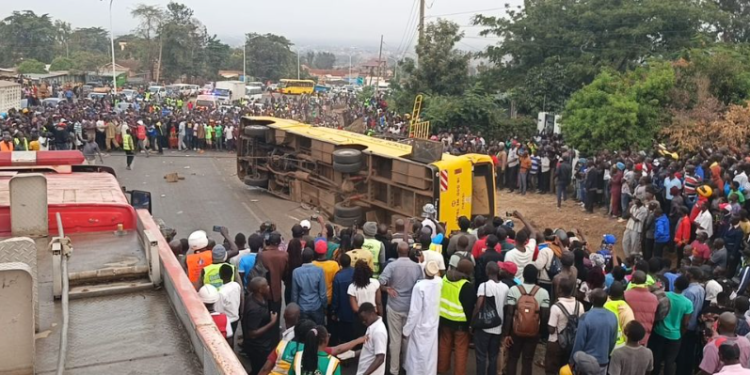Mumbuni Secondary School Students Injured After Bus Overturns