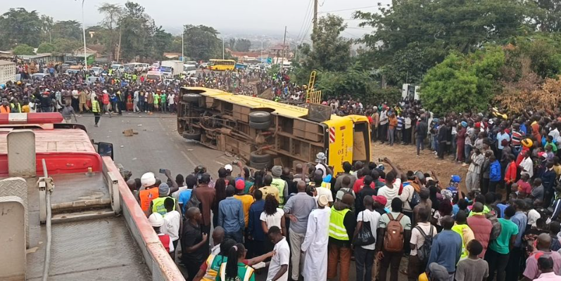 Mumbuni Secondary School Students Injured After Bus Overturns