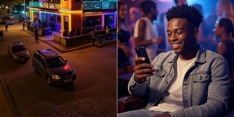 Jamaa Kwani Uko? The Night Mike Partied Hard And Woke Up Richer A Collage Showing A Nightclub Scene At Night And A Photo Of A Young Man Inside A Night Club.