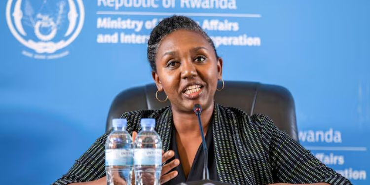 Rwanda'S Government Spokesperson Yolande Makolo Addresses A News Conference On The Transfer Of Asylum Seekers From Britain Ahead Of Their Arrival In Kigali, Rwanda June 14, 2022.