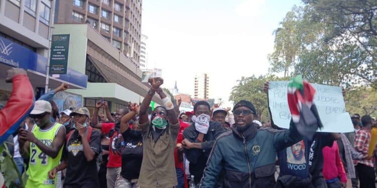 Protestors In Nairobi On June 25, 2024. Photo/ Tkt