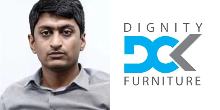 A Photo Collage Of Rajesh Keria And Dignity Furniture. Photo/Dignity Furniture.