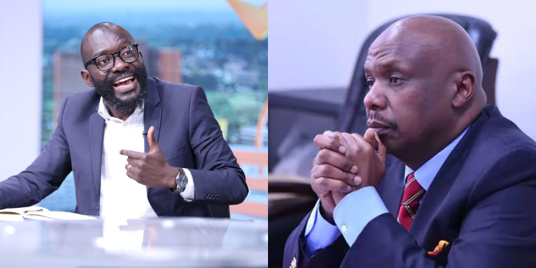 A Photo Collage Of Fredrick Okango And Kanu’s Party Leader, Gideon Moi Photo/Nation/Fredrick Okango