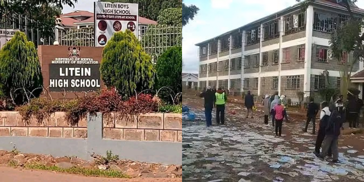 A Photo Showing The Entrance Of Litein Boys High School And Destroyed Property Following The Students’ Strike Photo/Kipronoh Ben