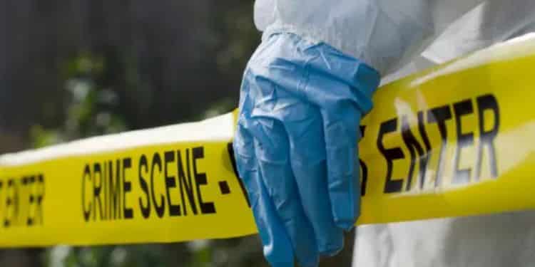A Photo Of A Tapped Crime Scene.
