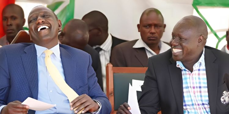 Billionaire Businessman David Langat Heartily Laughing With President William Ruto.