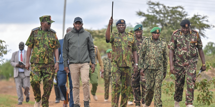 Cs Kipchumba Murkomen Accompanied By Inspector General Of Police Douglas Kanja, Dig Eliud Lagat, Senior Commanders, Rift Valley Regional Commissioner And Top Security Officials From Samburu, Laikipia, Marsabit, Meru And Isiolo Counties In 2025 Photo/Ministry Of Interior.