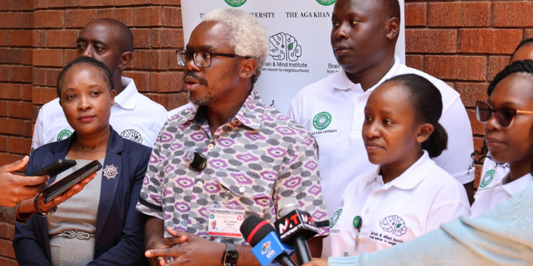 Prof. Lukoye Atwoli, Deputy Director At Bmi And Dean Of Medical College At Aga Khan University, Addressing The Media On September 25, 2025, Photo/Bmi/Aga Khan