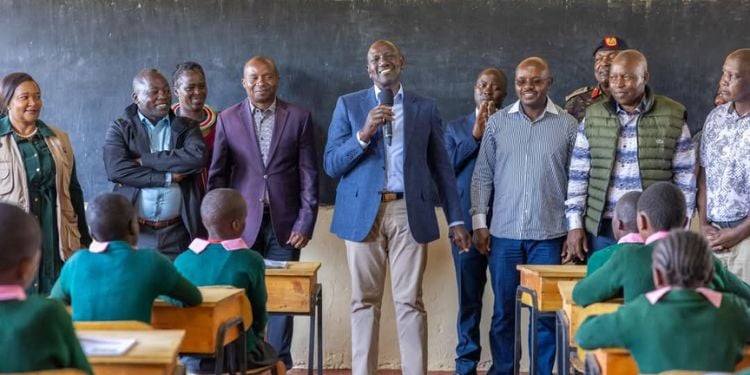 President William Ruto Addresses Pupils.