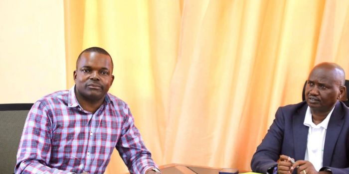 New Acting Head Of The Government Delivery Unit (Gdu) Sitati Olando (Left) During A Past Meeting In January 20, 2025. Photo Central Rift Valley Water Works Agency