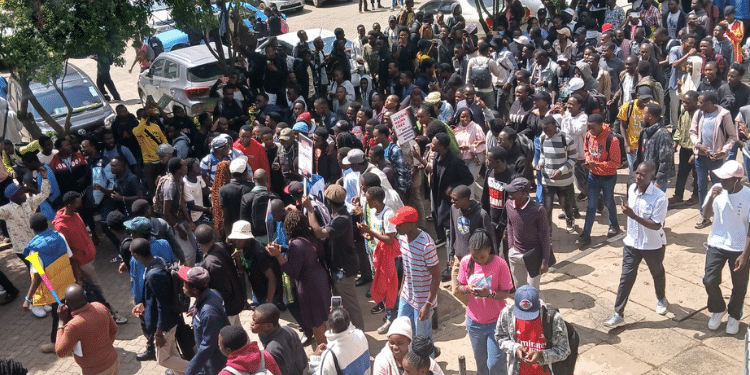 Tuk Vc Students Demonstrating On February 3, 2025. Photo/ Ugc.
