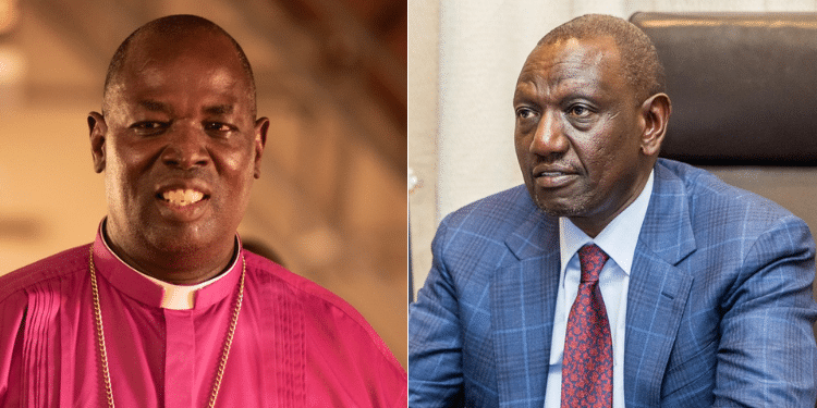 Ole Sapit Calls Out Ruto, Issues Demands Photo Collage Of Anglican Church Of Kenya Archbishop Jackson Ole Sapit And President William Ruto. Photo/Jackson Ole Sapit-Pcs