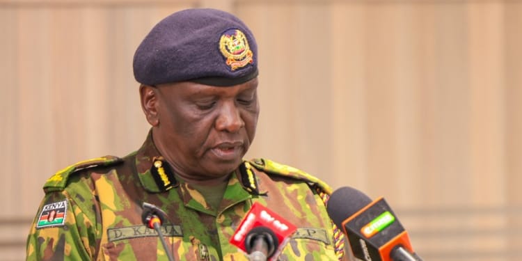 Police Ig Douglas Kanja During National Police Service Strategic Leadership Dialogue At The National Police Leadership Academy, Ngong On August 20, 2025. Photo/Nps.