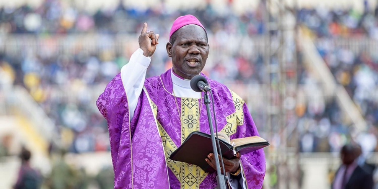 A Photo Of Bishop Kodia Leading Raila’s Final Service. Photo/Ruto