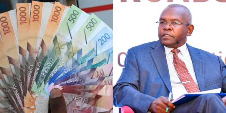 Cbk Governor Kamau Thugge And Bank Notes. Photo/ Cbk