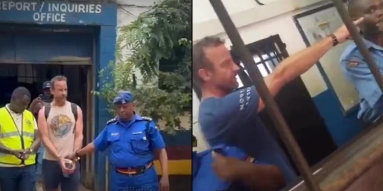 Public Outrage As Foreign National Caught On Video Abusing And Spitting On Kenyan Police Officer