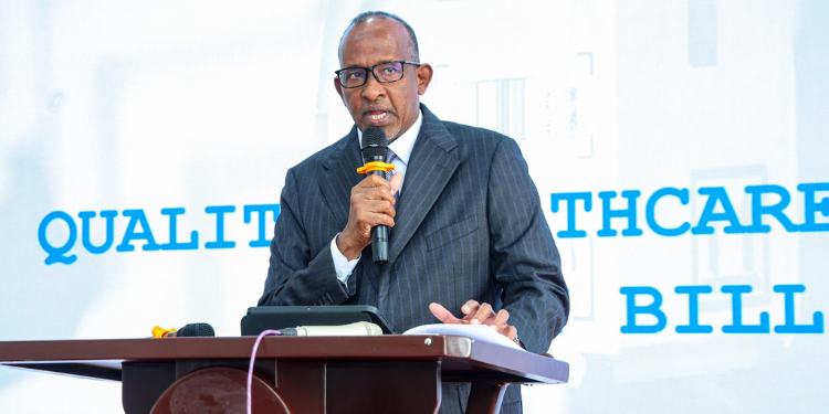 A Photo Showing The Health Cs Aden Duale Chairing A Stakeholder Forum On Quality Healthcare In June 2025. Photo/Ministry Of Health