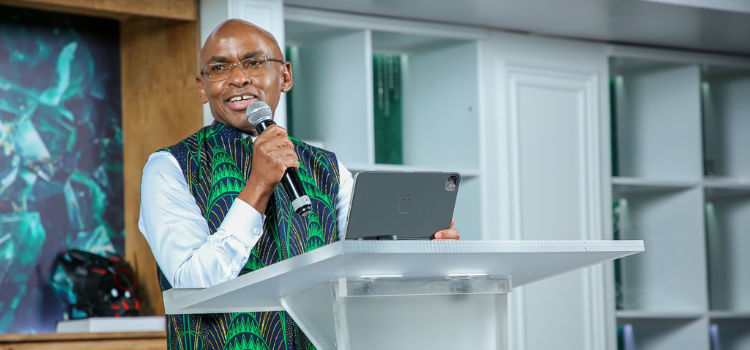 Photo Of Safaricom Ceo Peter Ndegwa Addressing A Gathering At A Past Function. Photo/Safaricom