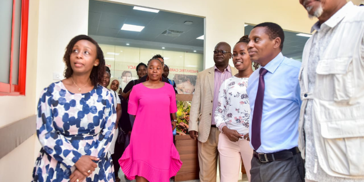 Sraha Kinyanjui And Other Officials During The Opening Of Equity Afya Mombasa, Mombasa Mall In 2023. Photo/ Sraha Kinyanjui