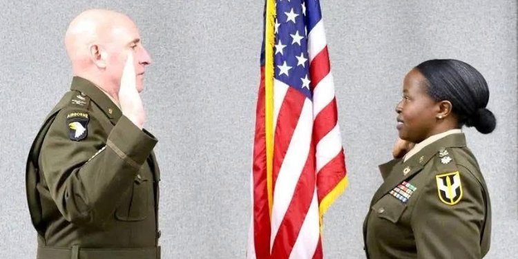 A Photo Of Kenyan-Born Us Army Officer Silvia Jemutai Photo/Kapyoseiin