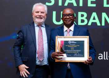 Charles Hinga And A, Wbba Director General Martin Creaner During The Ceremony