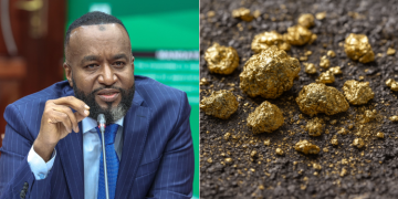 Mining Cs Ali Hassan Joho And Illustration Of Gold. Photo/ National Assembly. Pexelsa