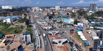 Ongoing Construction Of A Flyover Along Ngong Road At Junction Mall. Photo/Kura