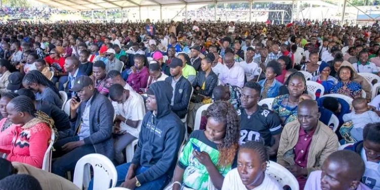 Youth In Kakamega During The Nyota Project Launch. Photo/Pcs