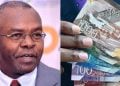 Cbk Governor Dr. Kamau Thugge And A Person Holding Kenyan Currency Photo/Nyakundi.