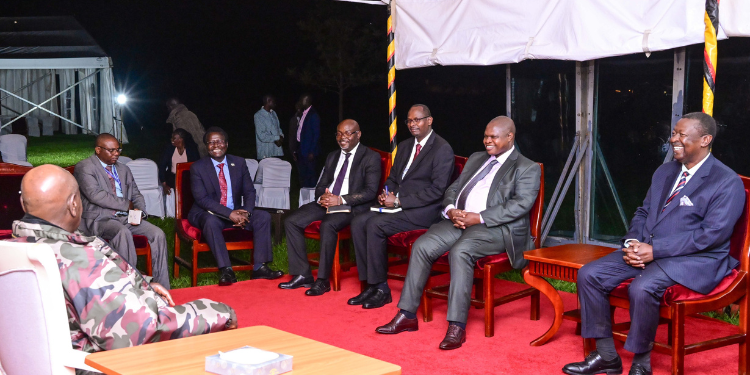 Details Of Museveni'S Meeting With Mudavadi Amid Controversy Over Indian Ocean A Photo Of Prime Cs Musalia Mudavadi, Uganda'S President Yoweri Museveni And Kenyan Delegates At The State Lodge In Uganda On November 20, 2025 The Photo/Office Of Prime Cs