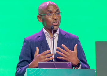 Photo Of Safaricom Ceo Peter Ndegwa Speaking At A Past Safaricom Function. Photo/Safaricom