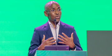 Photo Of Safaricom Ceo Peter Ndegwa Speaking At A Past Safaricom Function. Photo/Safaricom