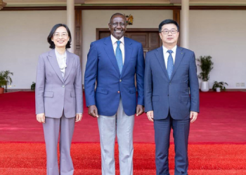President Ruto With China Exim Delegates. Photo/X