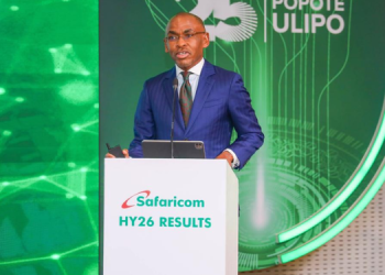 Safaricom Ceo Delivers A Speech During The Company’s Hy26 Results Announcement. Photo/Safaricom