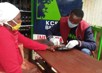 Inua Jamii Beneficiary Receiving Her Funds. Phopto/Inua Jamii X